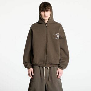 Hanorac Fear Of God ESSENTIALS Heavy Fleece Fullzip Hoodie Brown imagine