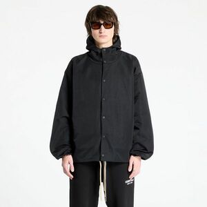 Jacheta Fear Of God ESSENTIALS Textured Nylon Hooded Coaches Jacket Black imagine