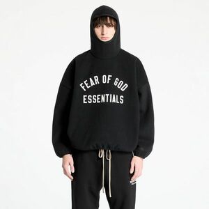 Hanorac Fear Of God ESSENTIALS Brushed Hoodie Black imagine