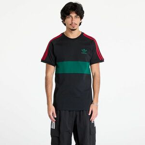 Tricou adidas 3 Stripes Panel T-Shirt Black/ Core Green imagine