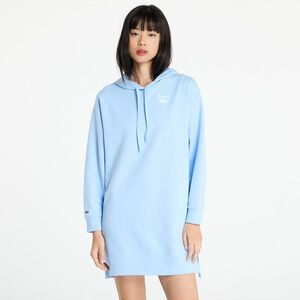 LACOSTE Oversized Fleece Sweatshirt Dress Blue imagine