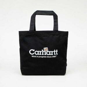 Geantă Carhartt WIP Canvas Graphic Tote Large Label Script Print/ Black imagine