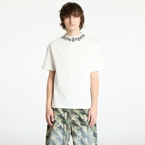 Tricou Palm Angels Neck Logo Tee Off White/ Black imagine