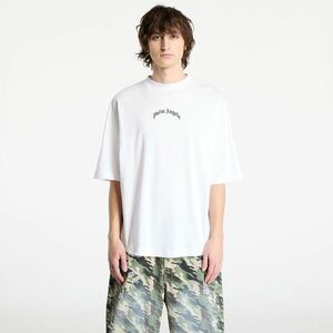 Tricou Palm Angels Back Curved Logo Oversized Tee Off White/ Black imagine