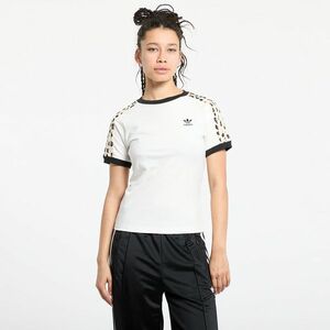 Tricou adidas Leopard 3 Stripe T-Shirt Wonder White imagine