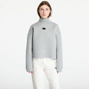 Hanorac The North Face Mock Neck Relaxed Sweater Metalic Silver imagine