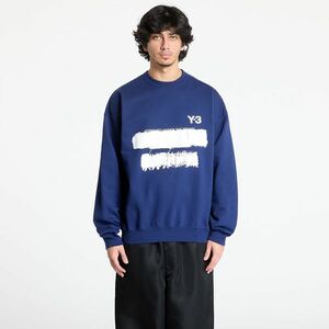 Hanorac Y-3 Graphic Crew Sweatshirt UNISEX Dark Blue imagine