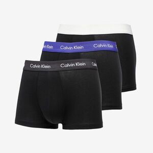 Calvin Klein Cotton Stretch Classic Fit Low Rise Trunk 3-Pack Black/ Off White/ Black/ Purple imagine