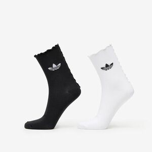 adidas Ruffle Socks 2-Pack White/ Black imagine