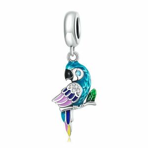 Talisman din argint Colored Parrot imagine