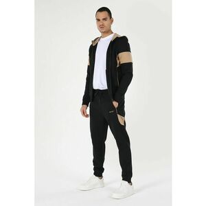 Pantaloni sport slim fit cu model colorblock imagine