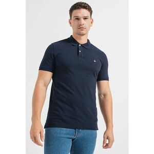 Tricou polo regular fit cu aspect pique imagine