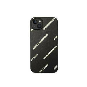 Husa de protectie Grained Leather Logomania pentru iPhone 14 - Negru imagine