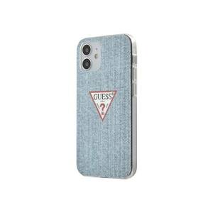 Husa de protectie GUHCP12SPCUJULLB TPU Denim Triangle pentru iPhone 12 Mini Light Blue imagine