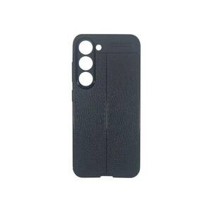 Husa de protectie Leather Texture Shockproof pentru Samsung Galaxy S23 Plus - Negru imagine