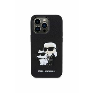 Husa de protectie Saffiano Karl and Choupette NFT pentru iPhone 14 Pro Max - Negru imagine