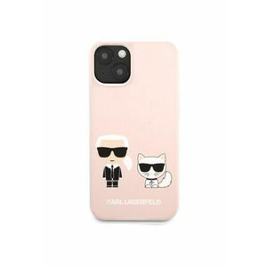 Husa de protectie Case Liquid Silicone Karl and Choupette MagSafe Compatible pentru iPhone 14 - Roz imagine