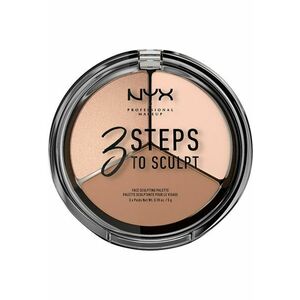 Paleta Iluminare si conturare NYX PM 3 Steps to Sculpt - 15 g imagine