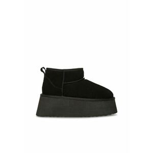 Ghete slip-on flatform din piele intoarsa imagine