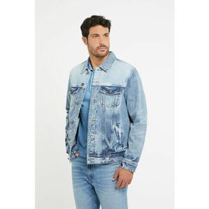 Jacheta de denim cu aspect decolorat imagine