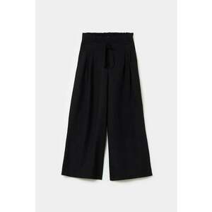 Pantaloni crop cu banda elastica in talie si snur de ajustare imagine