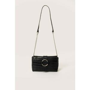 Geanta crossbody de piele cu model piele de reptila imagine