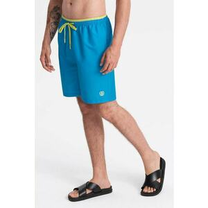 Pantaloni scurti de baie cu model uni si snur de ajustare in talie imagine