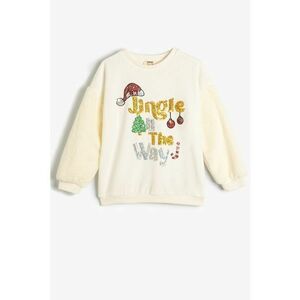 Bluza de trening din amestec de bumbac cu aplicatie text imagine