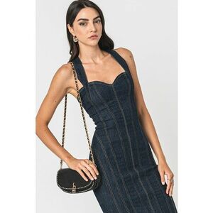 Rochie midi de denim - fara maneci imagine