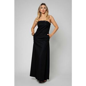 Rochie maxi din amestec de in cu buzunare imagine