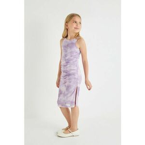 Rochie cu model tie-dye si detalii cu fronseuri imagine