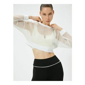 Bluza crop cu model cu perforatii imagine