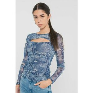 Bluza cu aspect de denim imagine