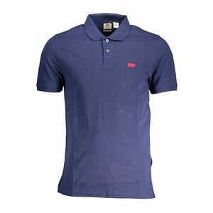 Tricou polo barbati logo si croiala Regular fit din bumbac bleumarin imagine