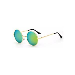 Ochelari de soare Rotunzi Retro John Lennon Verde reflexii cu Auriu imagine