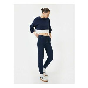 Pantaloni de trening crop cu buzunare oblice imagine