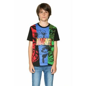 Tricou cu decolteu rotund si aspect colorblock imagine