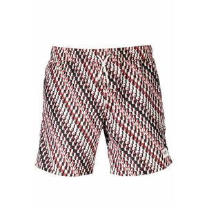 Pantaloni scurti barbati pentru inot cu imprimeu abstract - KL20MBM09 - Negru imagine