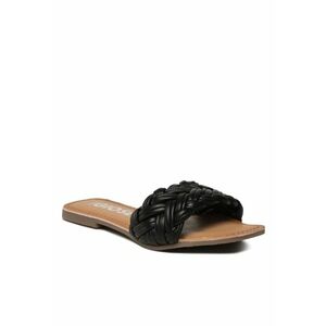 Papuci flip-flop dama - Piele naturala - Negru imagine