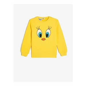 Bluza de trening cu decolteu la baza gatului si model Tweety imagine