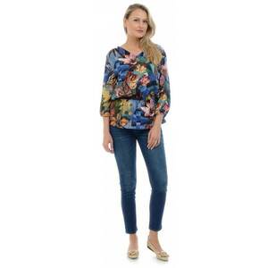 Bluza de dama multicolora cu imprimeu de toamna imagine