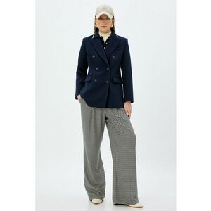 Pantaloni ampli cu model houndstooth imagine