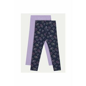 Set 2 perechi pantaloni copii - 832858 - Violet - Bumbac imagine