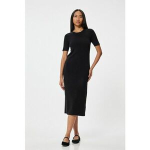 Rochie mini tricotata fin cu dungi imagine