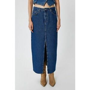 Fusta midi din denim cu slit frontal imagine