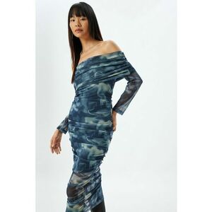 Rochie midi cu model tie-dye imagine