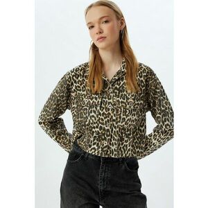 Jacheta crop cu animal print imagine