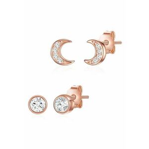 Set de cercei placati cu aur de 14k - cu zirconia - 2 perechi imagine