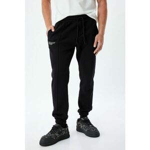 Pantaloni de trening conici cu snur in talie imagine