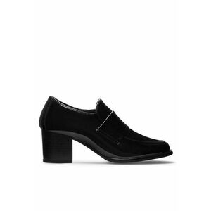 Pantofi sport dama din piele naturala/lacuita - culoare negru imagine